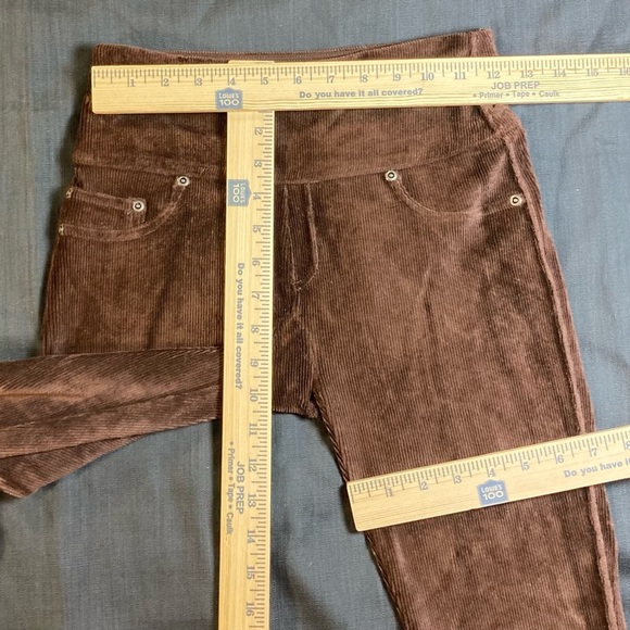 SPANX Chocolate Brown Corduroy‎ Leggings Slim Fit Wide Waistband - Picture 2 of 10